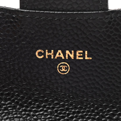 Chanel Caviar Quilted Flap Card Holder Wallet Black 6 of 9
