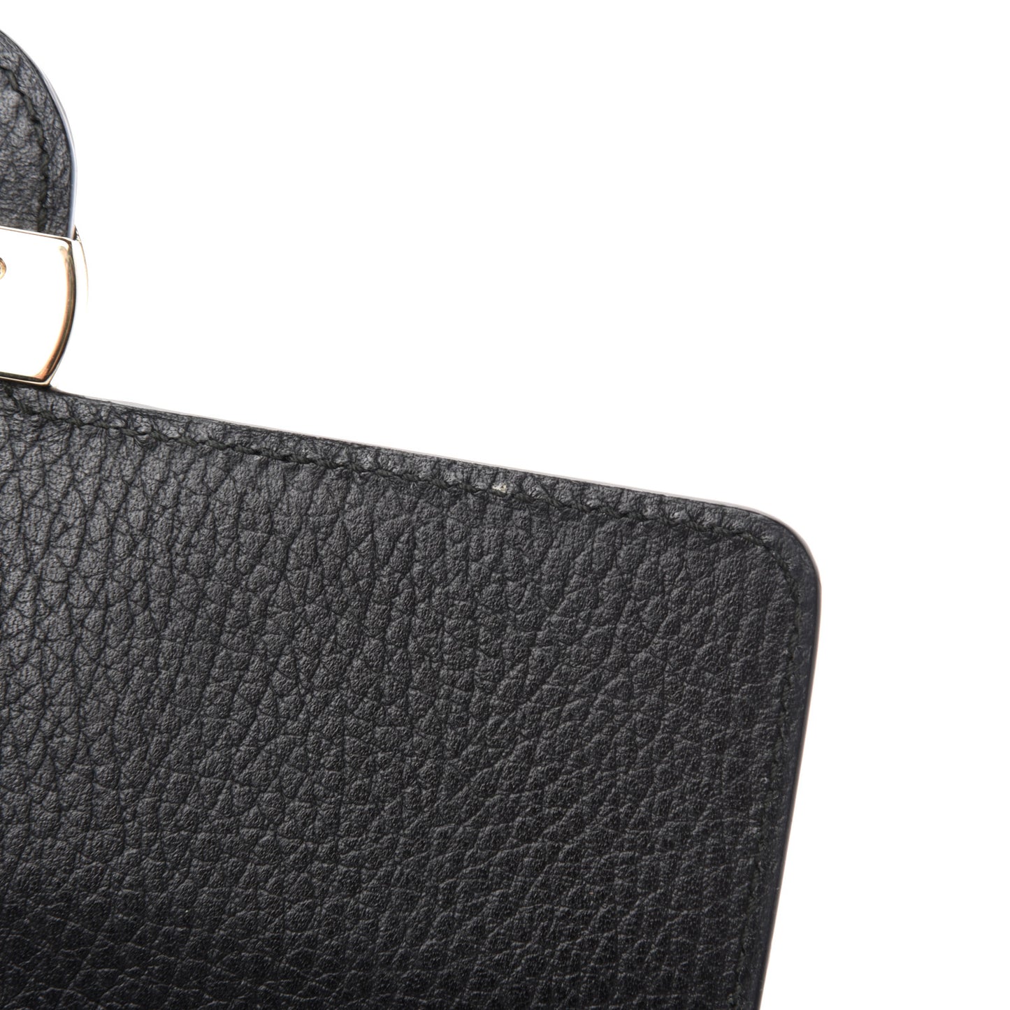 Dollar Calfskin Interlocking G Chain Wallet Black