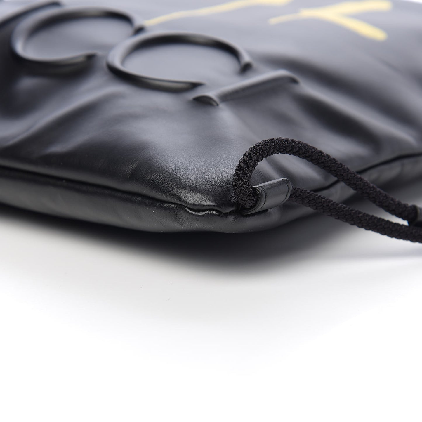 Calfskin Small GucciGhost Drawstring Backpack Black