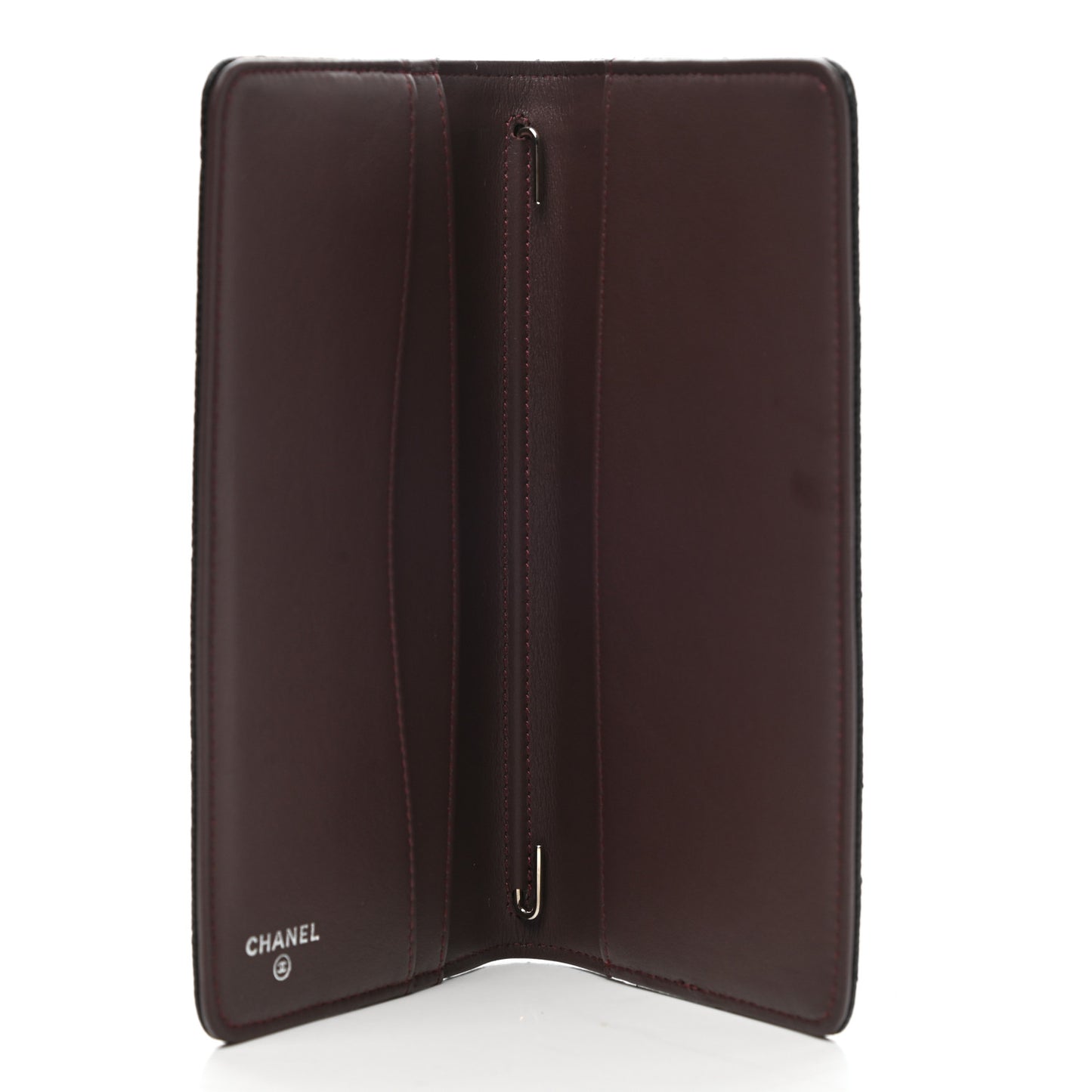Caviar Quilted Medium Agenda Cover Black