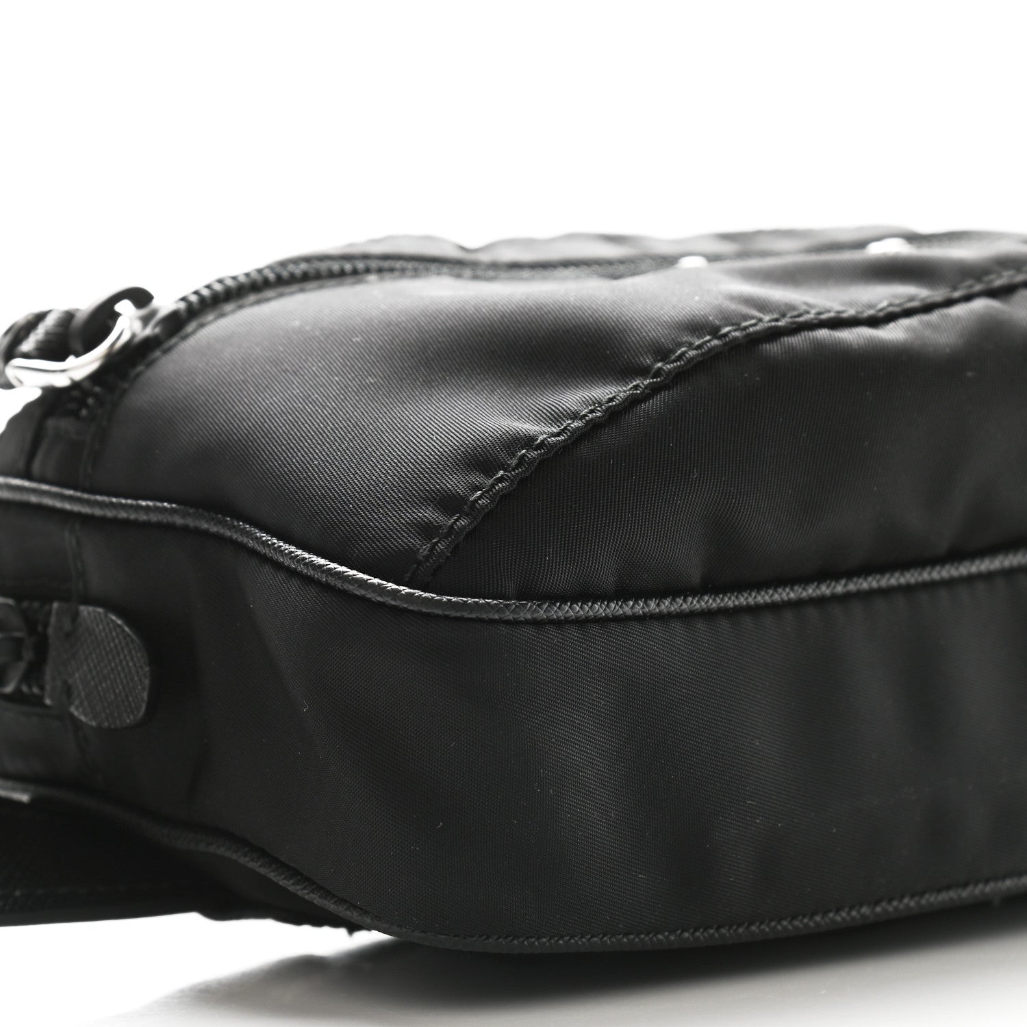 Prada Tessuto Nylon Saffiano Belt Bag Black 9 of 10
