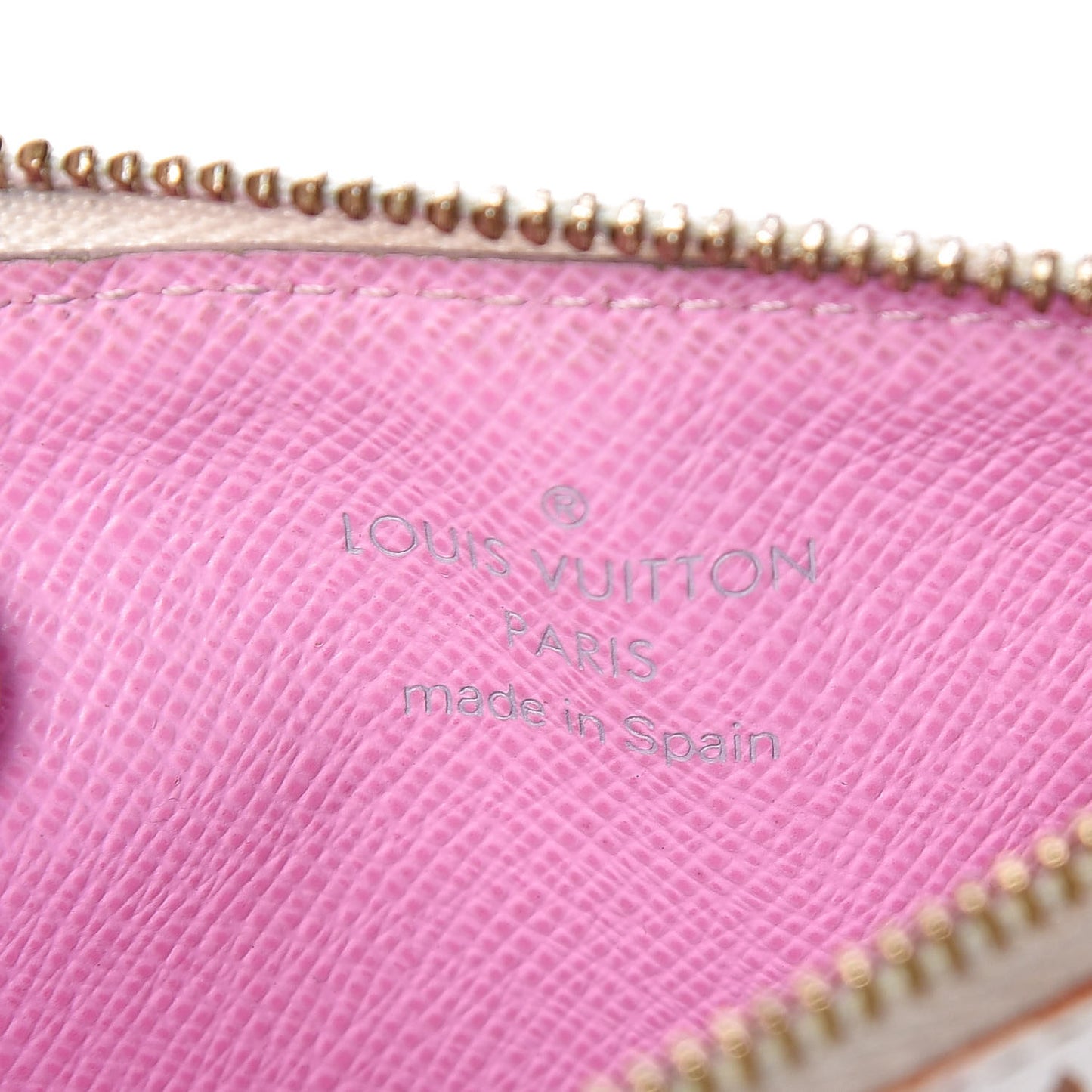 Monogram Multicolor Key Pouch White Litchi