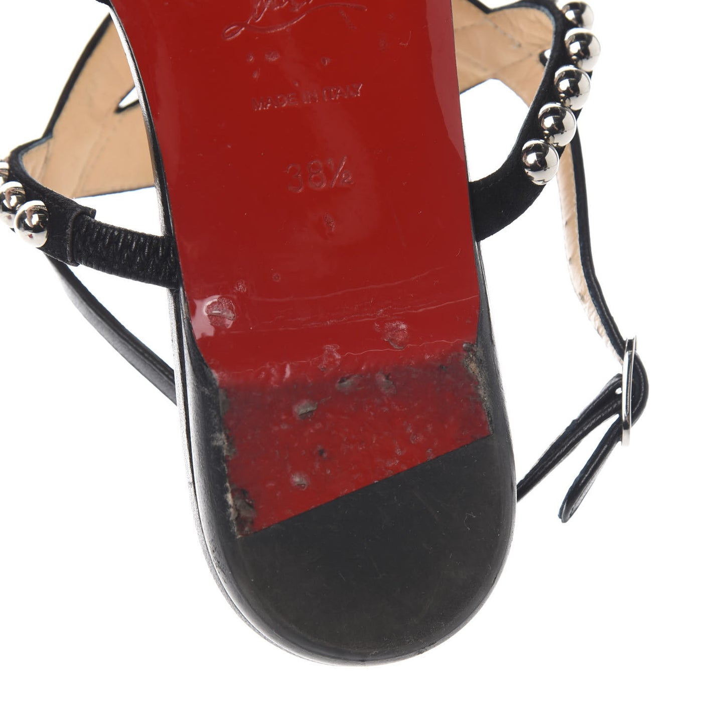 Nappa Galeria Flat Sandals 38.5 Black