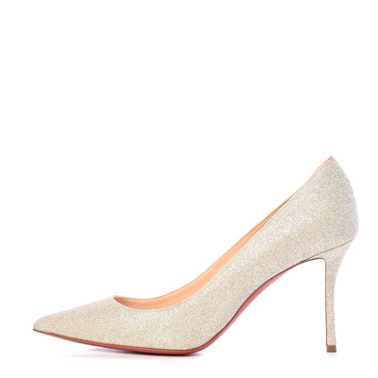 Christian Louboutin Glitter Decoltish 85 Pumps 39 Ivory 1 of 14
