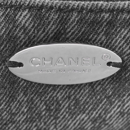 Chanel Denim Quilted Denimpression Flap Grey Black 6 of 9