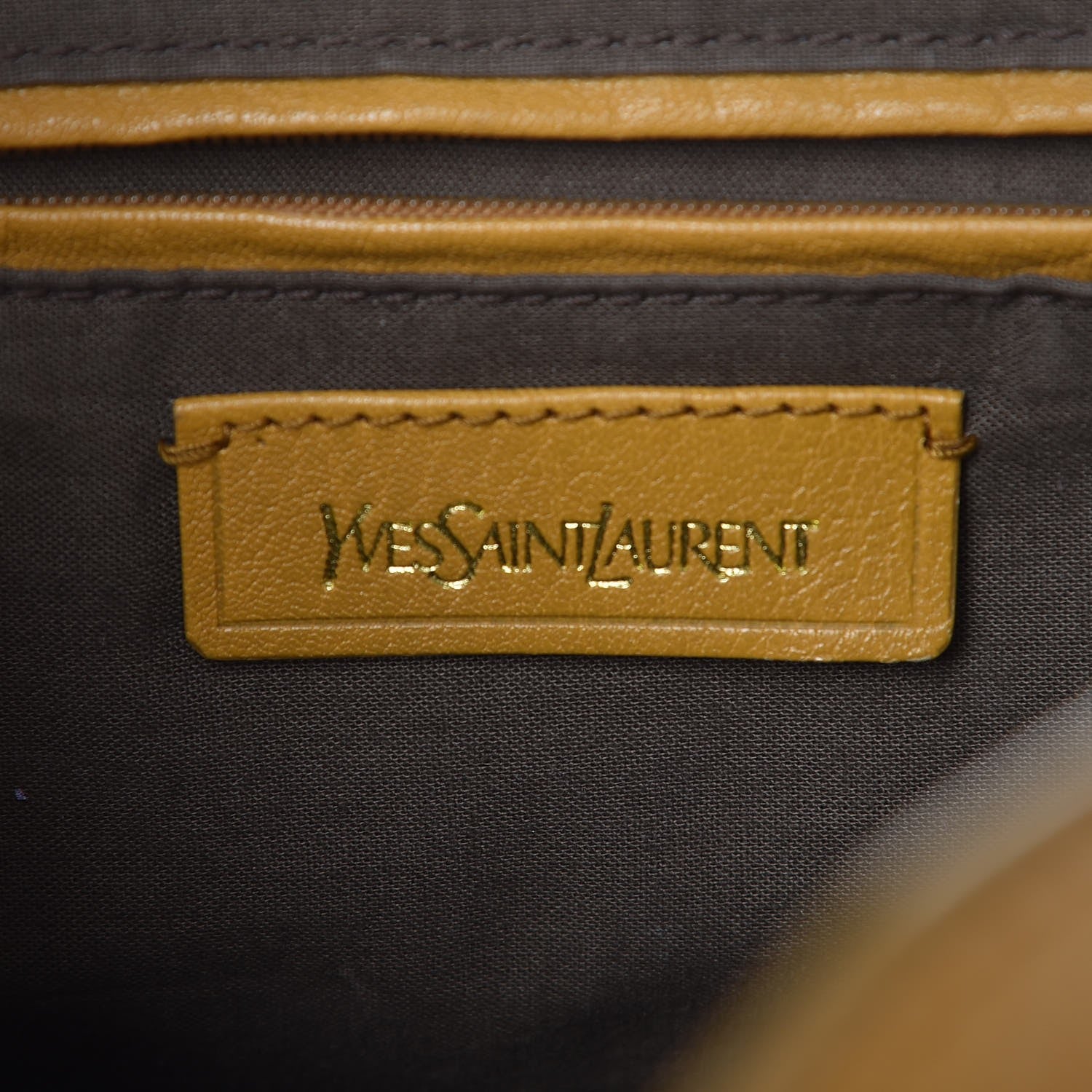 Saint Laurent Sheepskin Medium Cabas ChYc Mustard 7 of 15