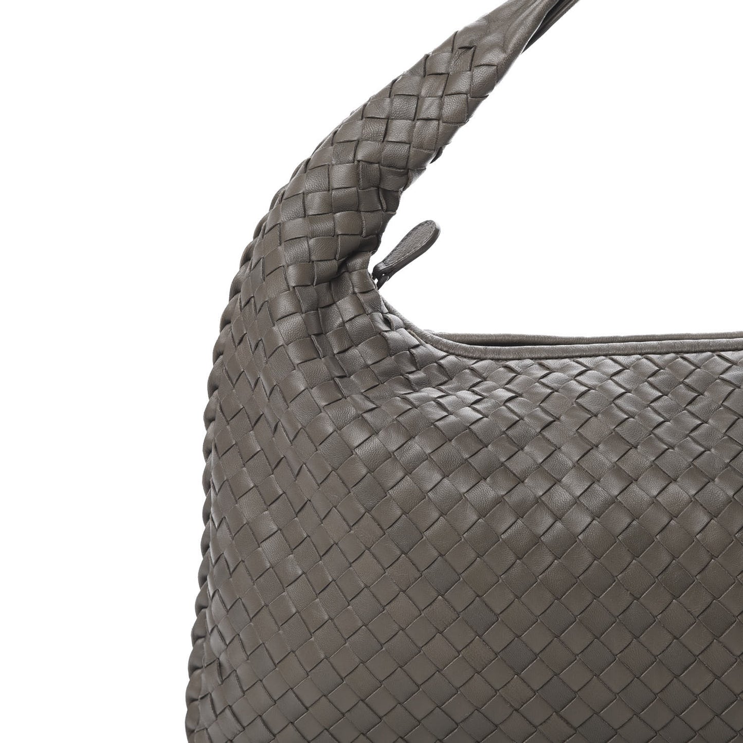 Nappa Intrecciato Medium Veneta Hobo Grey