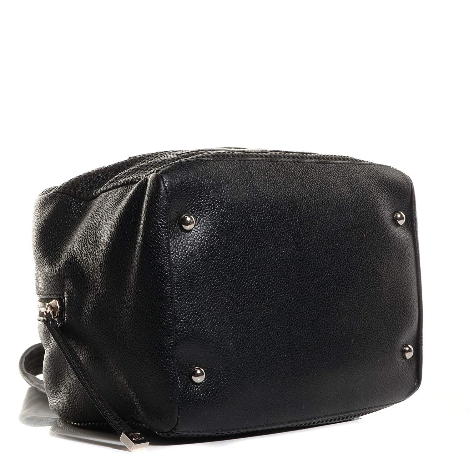 Chanel Leather Perforated Bowler Black 4 of 7