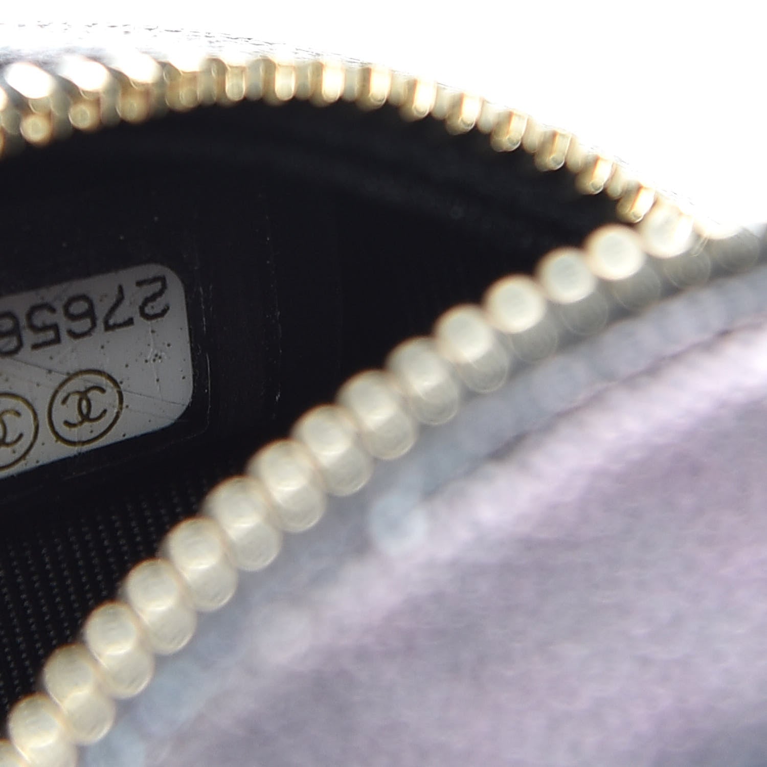 Chanel Iridescent Caviar Quilted Round Clutch With Chain Black 7 of 8