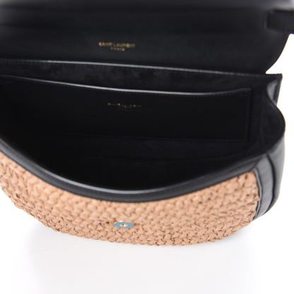 Saint Laurent Woven Raffia Monogram Kaia Satchel Tan 5 of 9