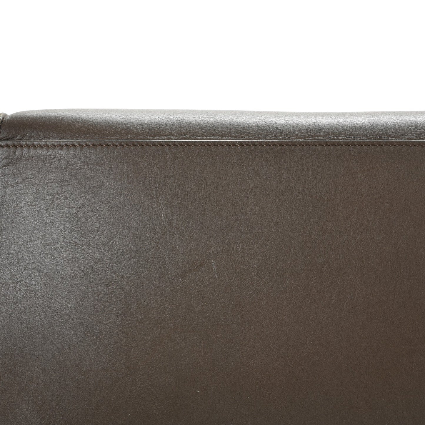 Calfskin Suede Tri-color Large Trapeze Olive