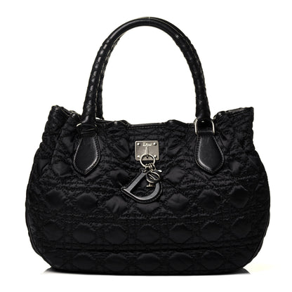 Christian Dior Nylon Cannage Shopper Tote Black 1 of 9