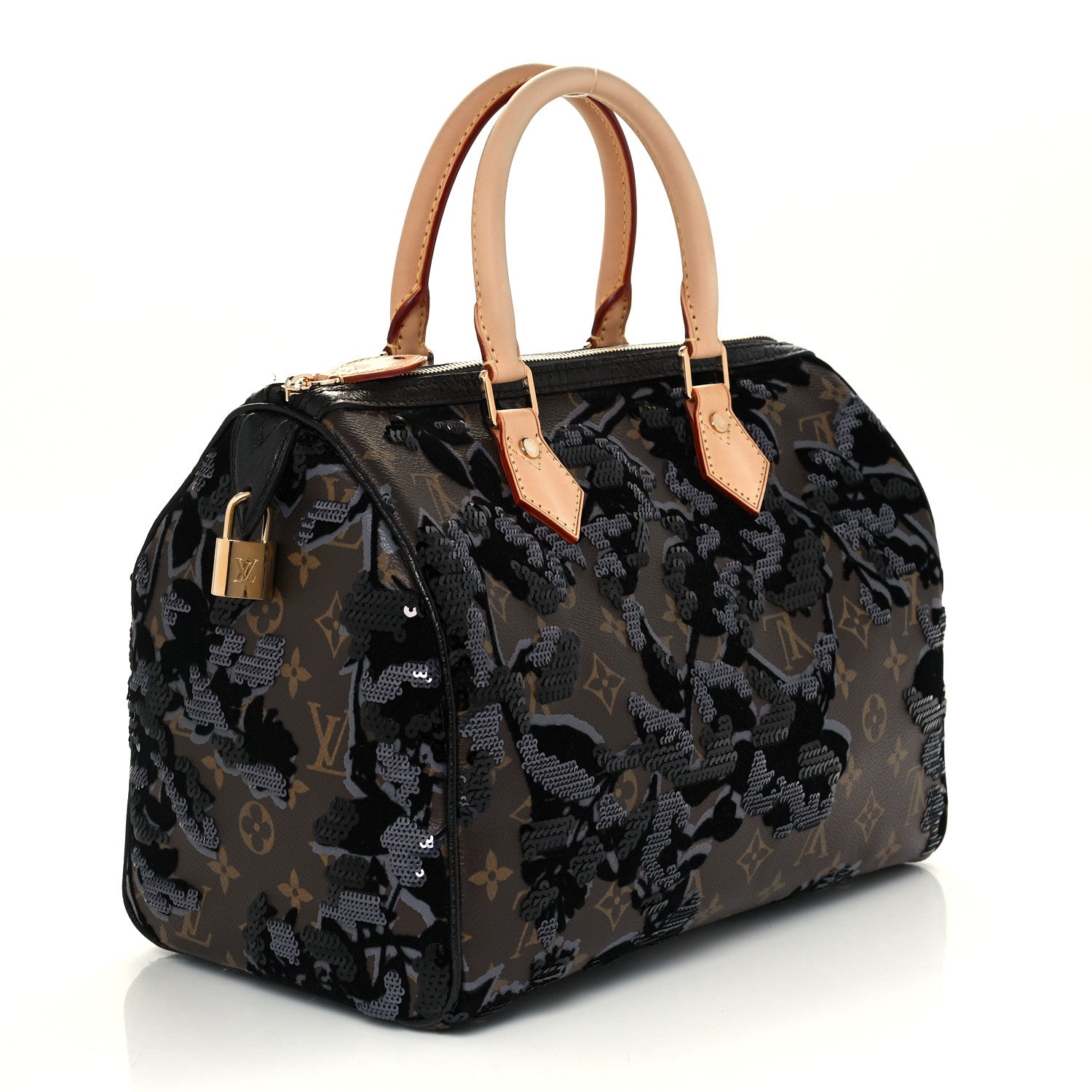 Louis Vuitton Monogram Fleur De Jais Sequins Speedy 30 3 of 11
