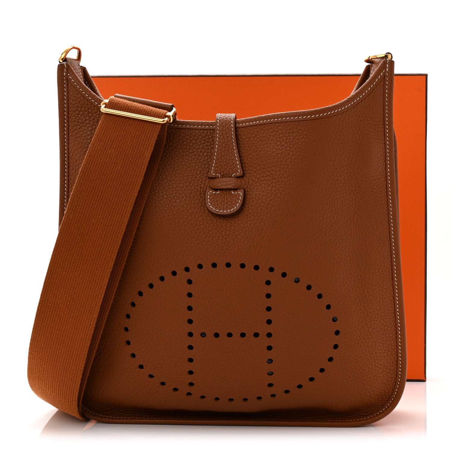 Hermes Taurillon Clemence Evelyne III PM Gold 11 of 11