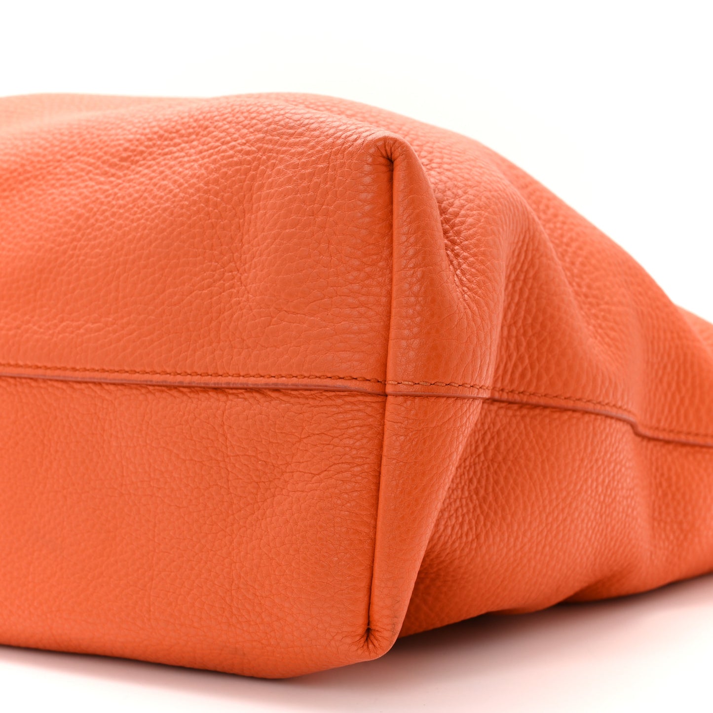 Vitello Daino Shopping Tote Papaya