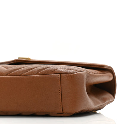 Saint Laurent Calfskin Matelasse Chevron Monogram Medium College Bag Brick 10 of 10