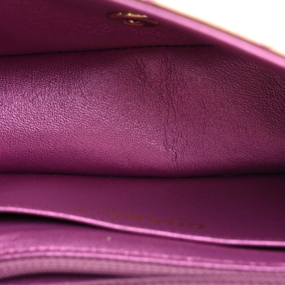 Chanel Iridescent Lambskin Quilted Mini Rectangular Flap Purple 5 of 11