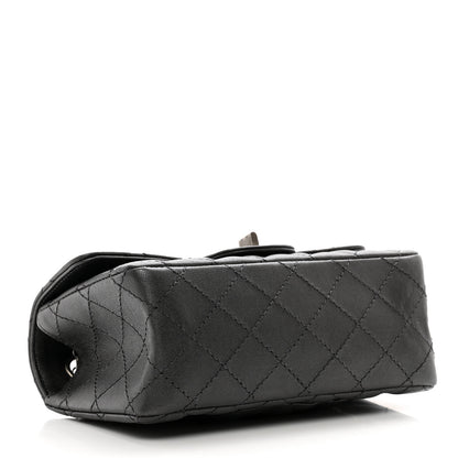 Chanel Metallic Sheepskin Quilted 2.55 Reissue Mini Flap Dark Grey 4 of 10
