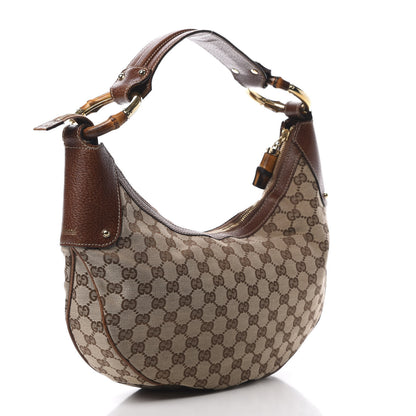 Gucci Monogram Bamboo Ring Hobo Brown 3 of 14