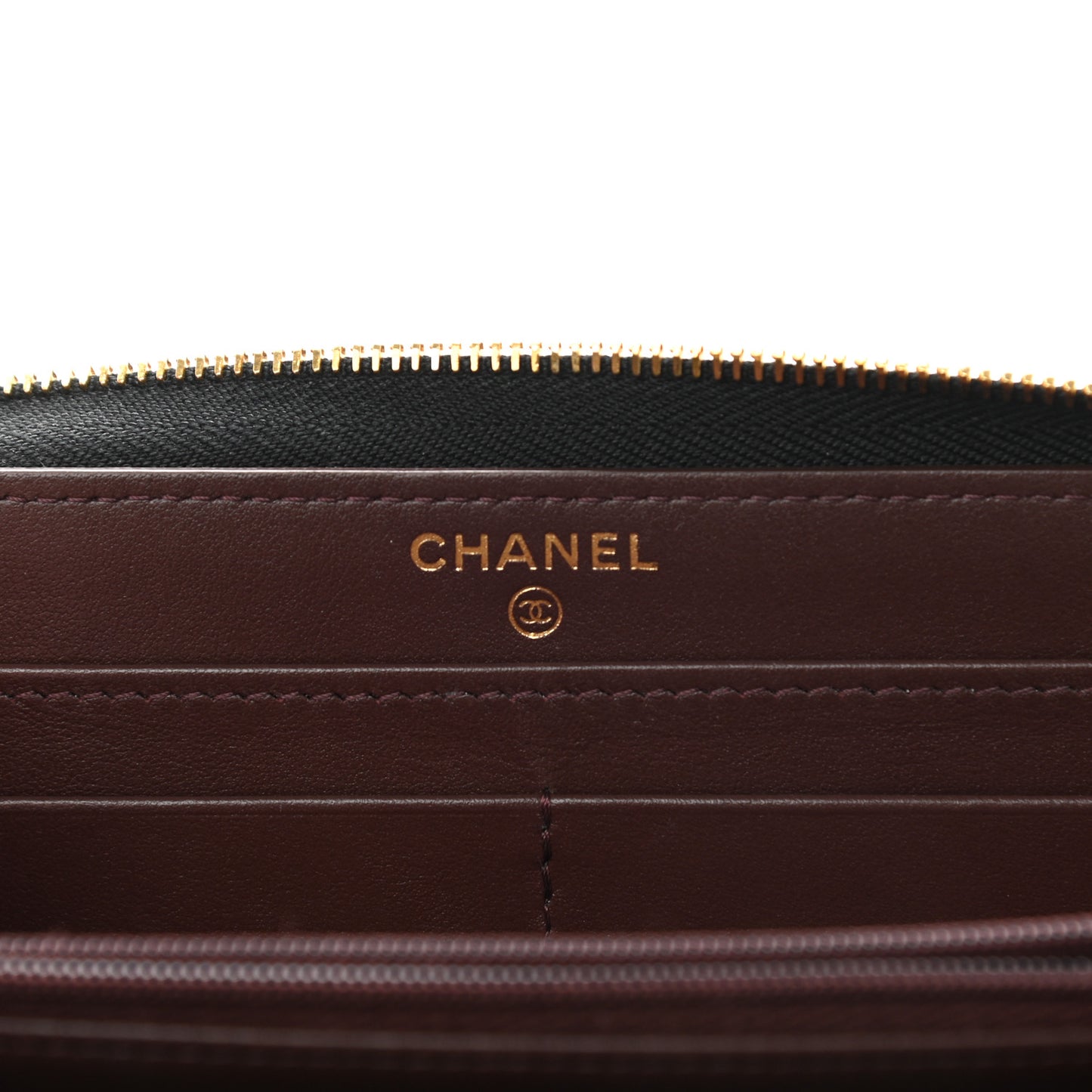 Caviar Quilted Large Gusset Zip Around Wallet Black