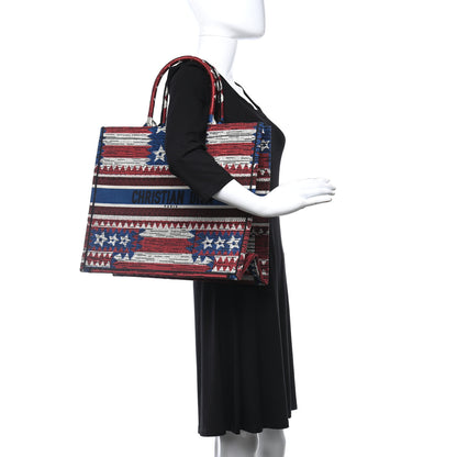 Christian Dior Canvas Embroidered Exclusive US Book Tote Multicolor 2 of 12