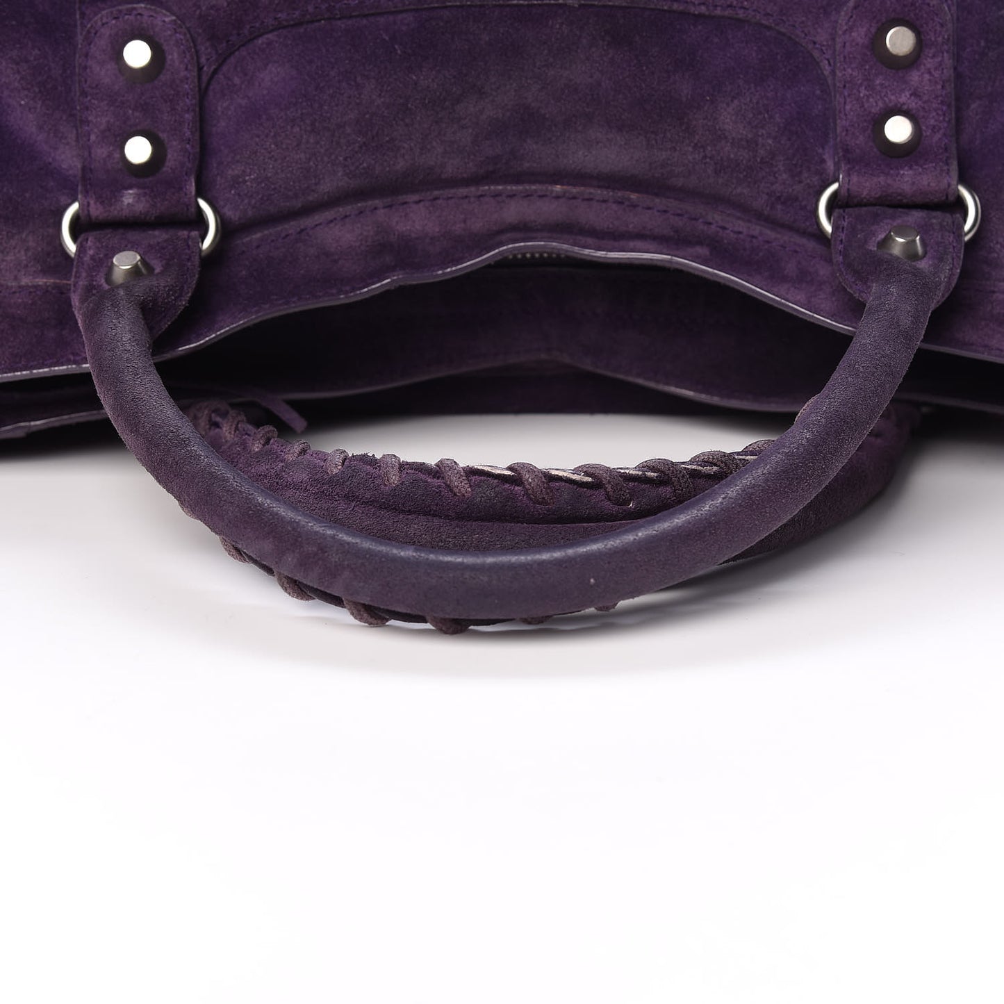 Baby Daim Suede Classic Silver Hardware City Purple