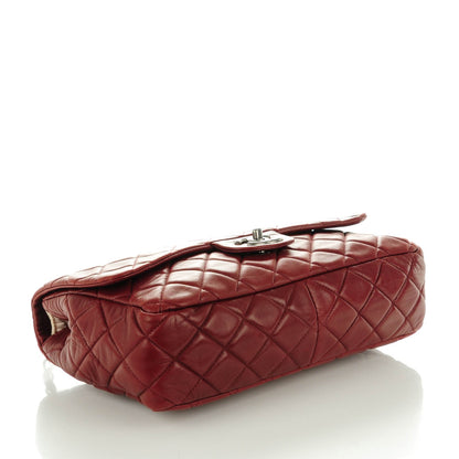 Chanel Lambskin Quilted Jumbo Single Flap Dark Red 4 of 8