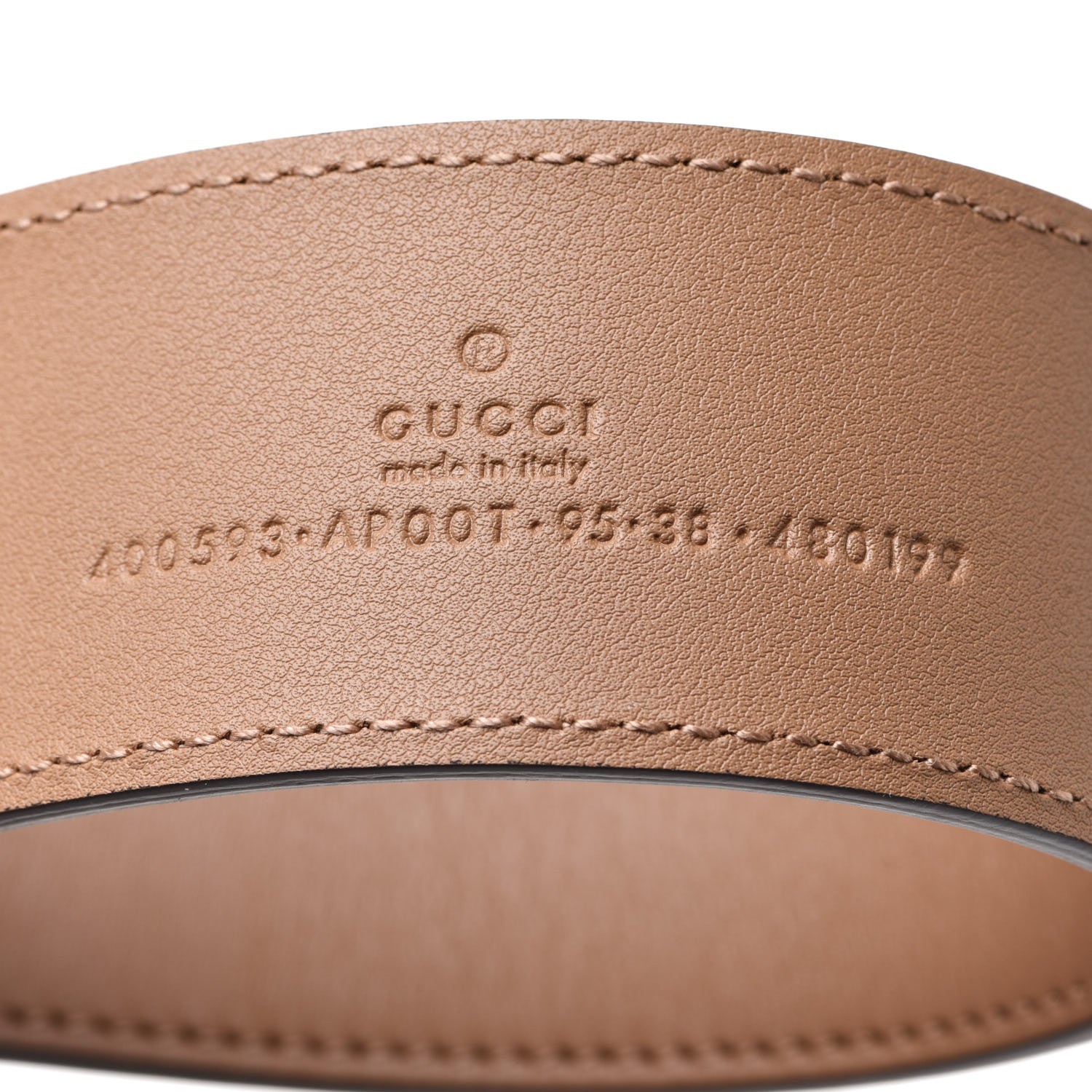 Gucci Calfskin Double G 40mm Belt 95 38 Tan 4 of 4