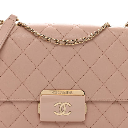 Chanel Sheepskin Quilted Beauty Lock Flap Pink 5 of 10