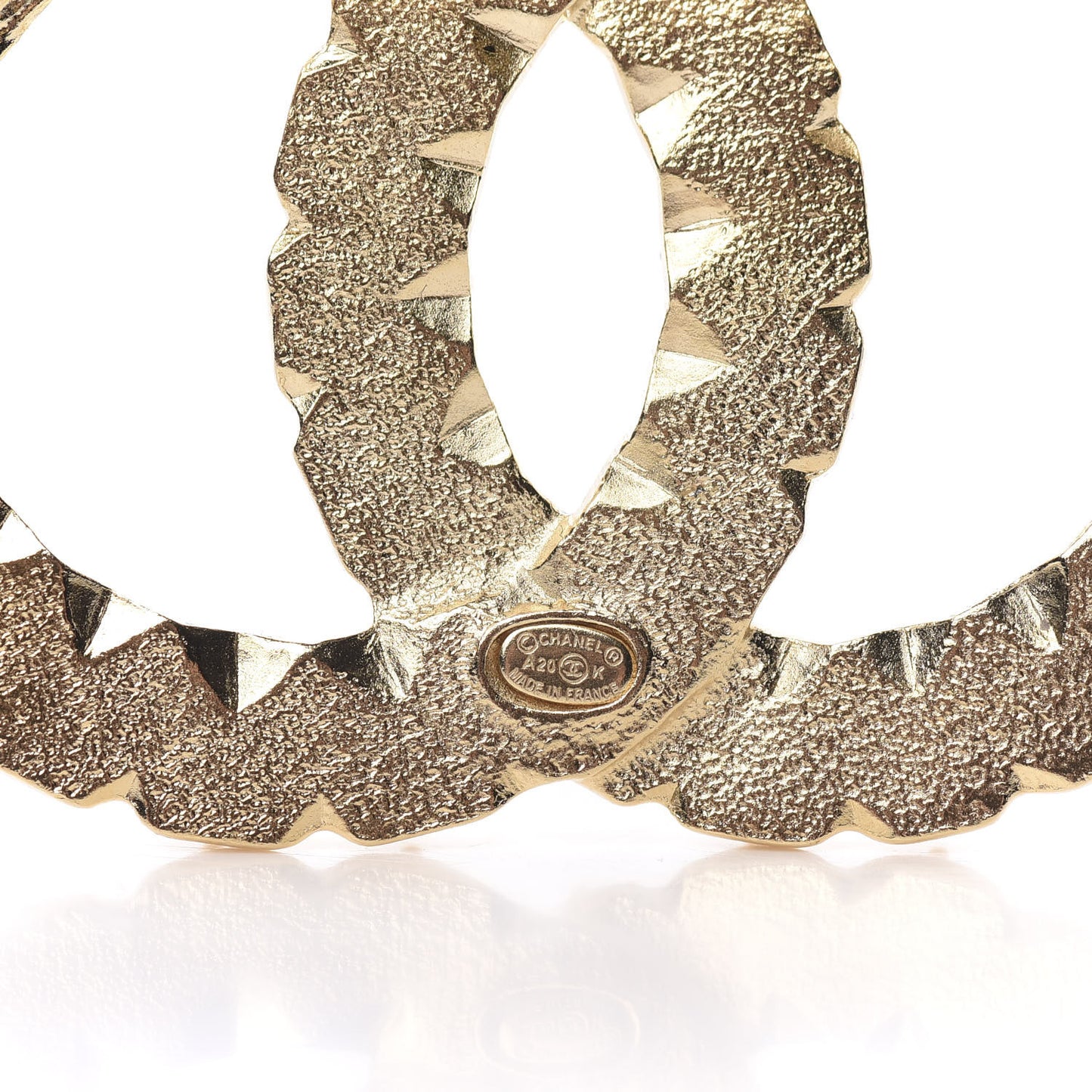 Pearl Crystal CC Brooch Black Gold