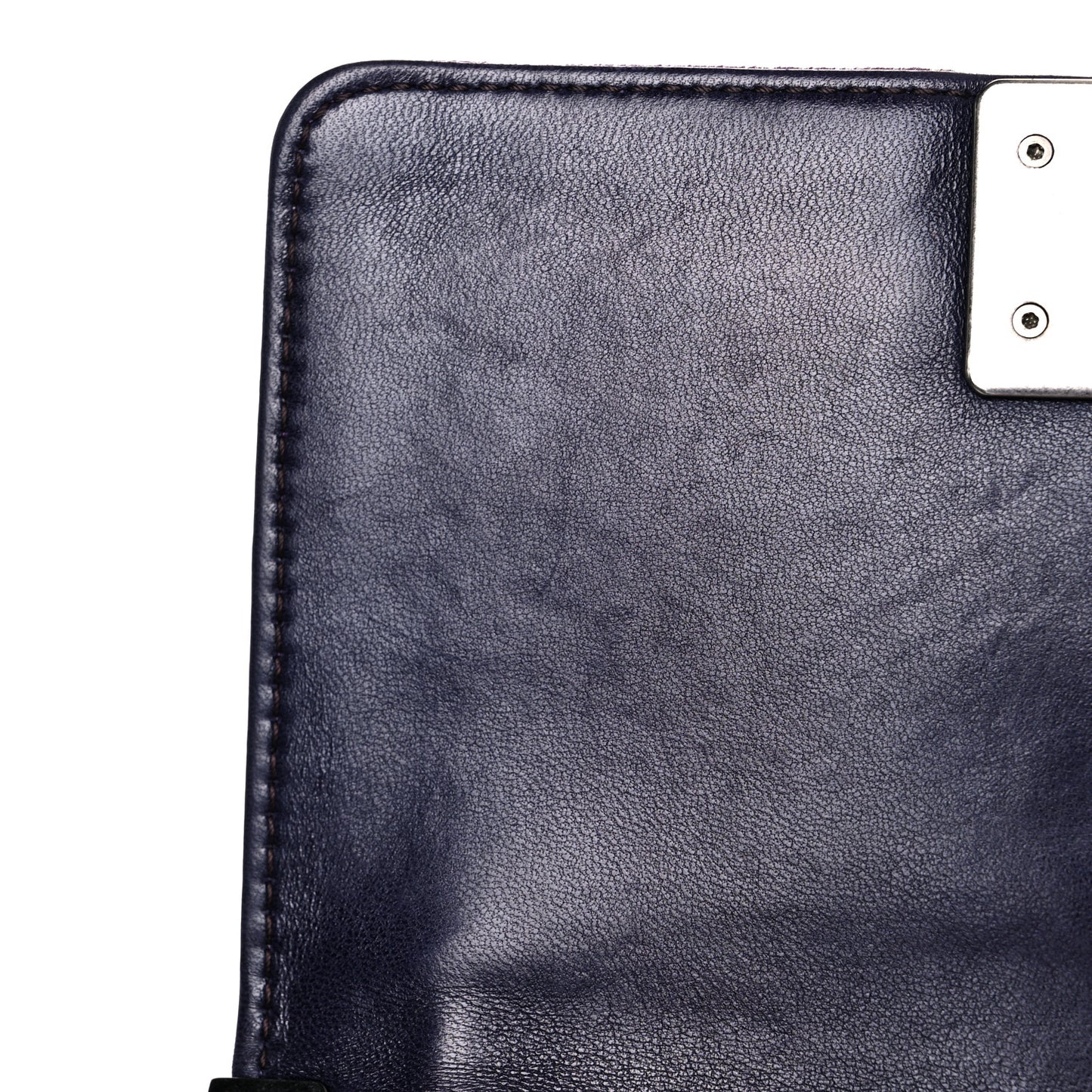 Velvet Quilted Small Boy Flap Purple