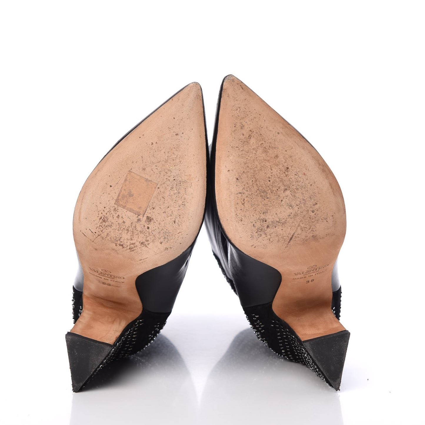Nappa Suede Beaded Boots 38 Black