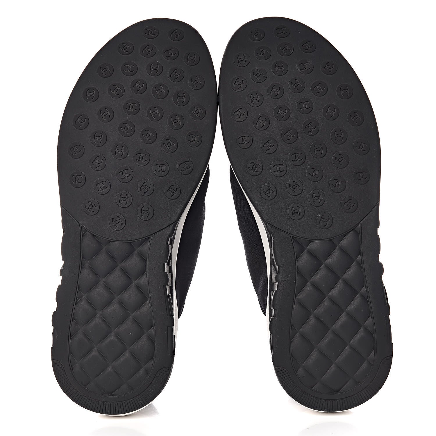 Chanel Lycra Womens CC Sneakers 40 Black 7 of 11