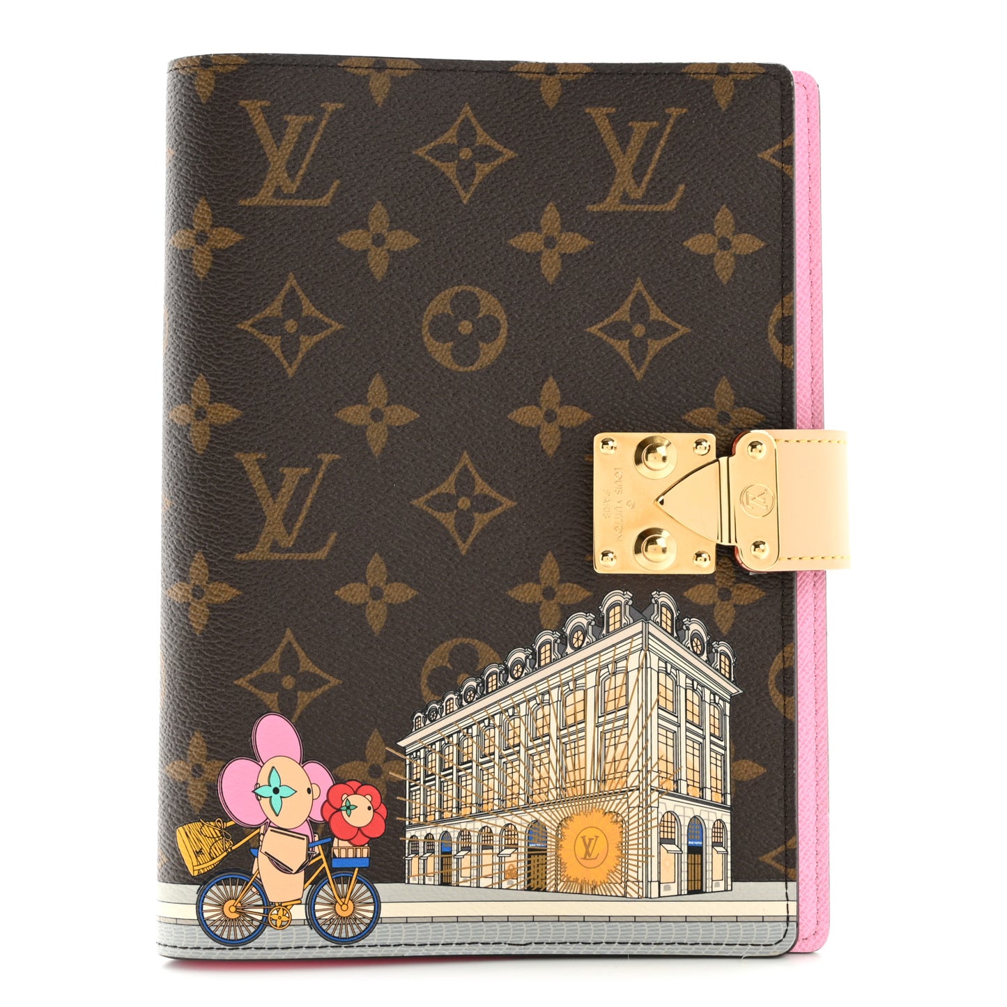 Monogram 2022 Christmas Animation Paris Notebook Cover Pink
