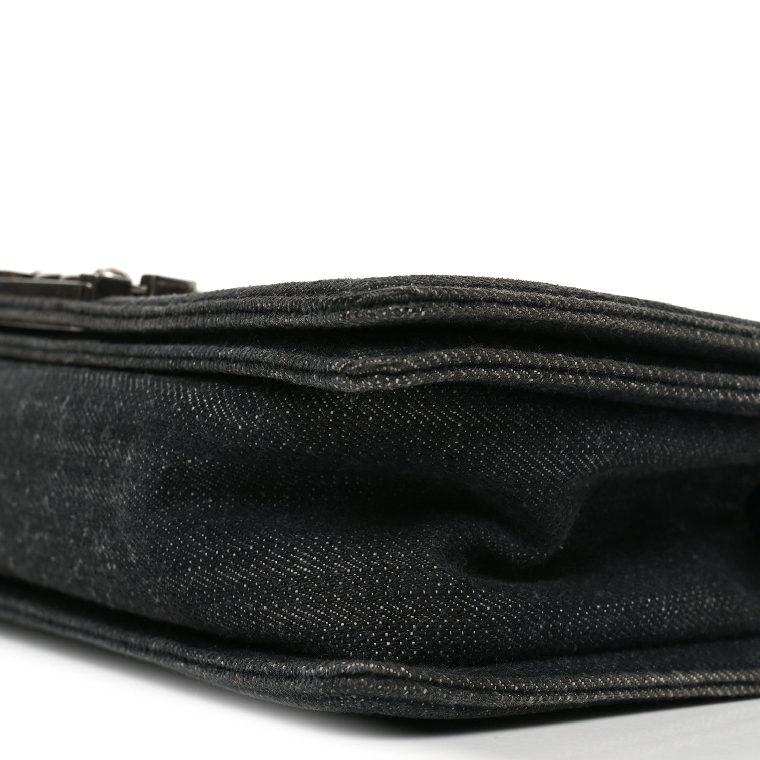 Chanel Denim Quilted Medium Boy Flap Black 10 of 10
