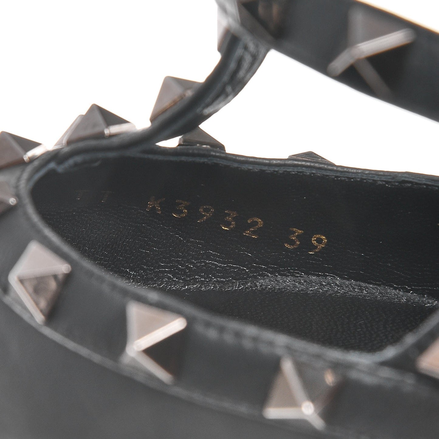 Nappa Rockstud Ankle Strap Pumps 39 Black