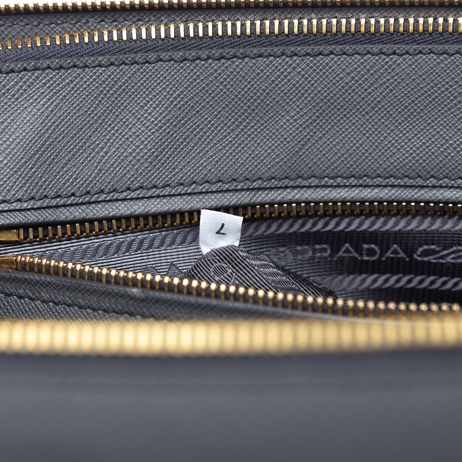 Prada Saffiano Lux Large Galleria Double Zip Tote Mercurio 9 of 10