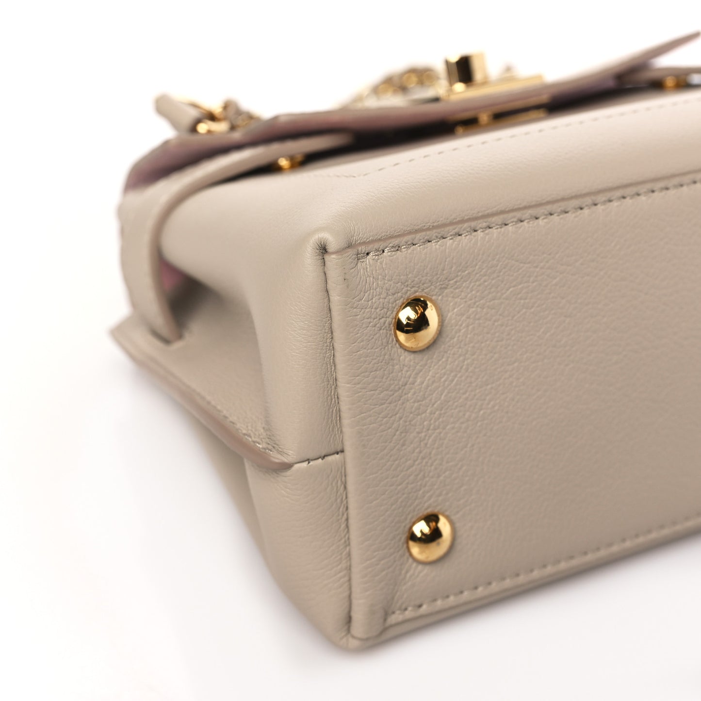 Soft Calfskin Mini Lockme Ever Greige