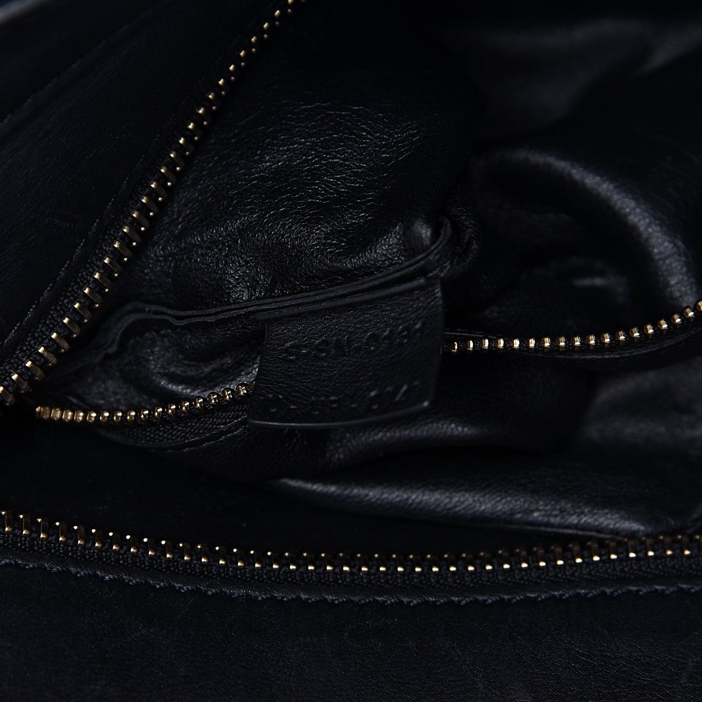 Drummed Calfskin Mini Luggage Black