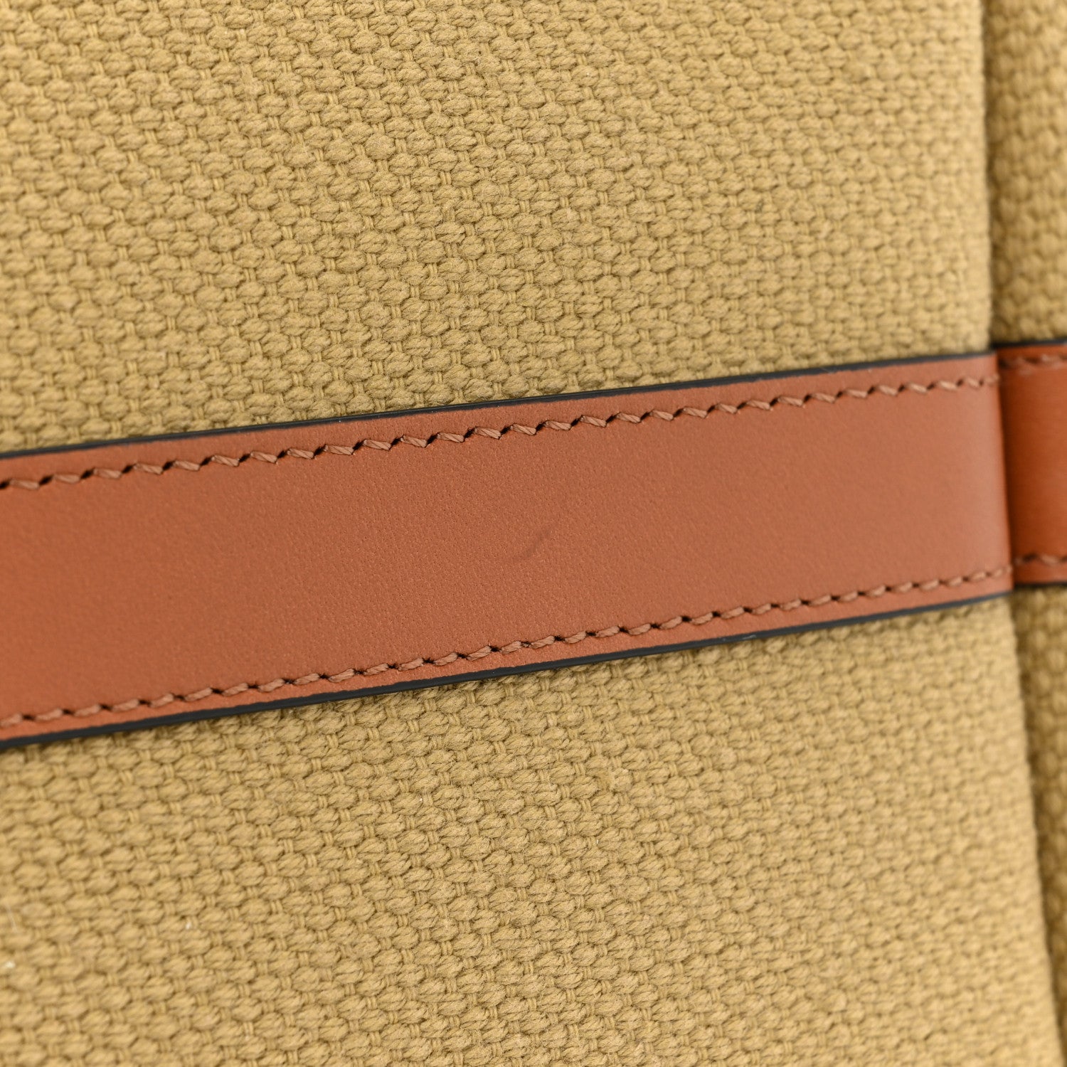 Celine Canvas Calfskin Cuir Triomphe Tote Natural 9 of 9