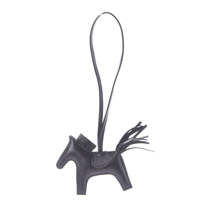 Hermes Milo Lambskin Grigri Rodeo Horse Bag Charm PM So Black 2 of 6