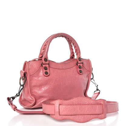 Balenciaga Agneau Classic Hardware Mini City Rose Bombon Raspberry 3 of 15