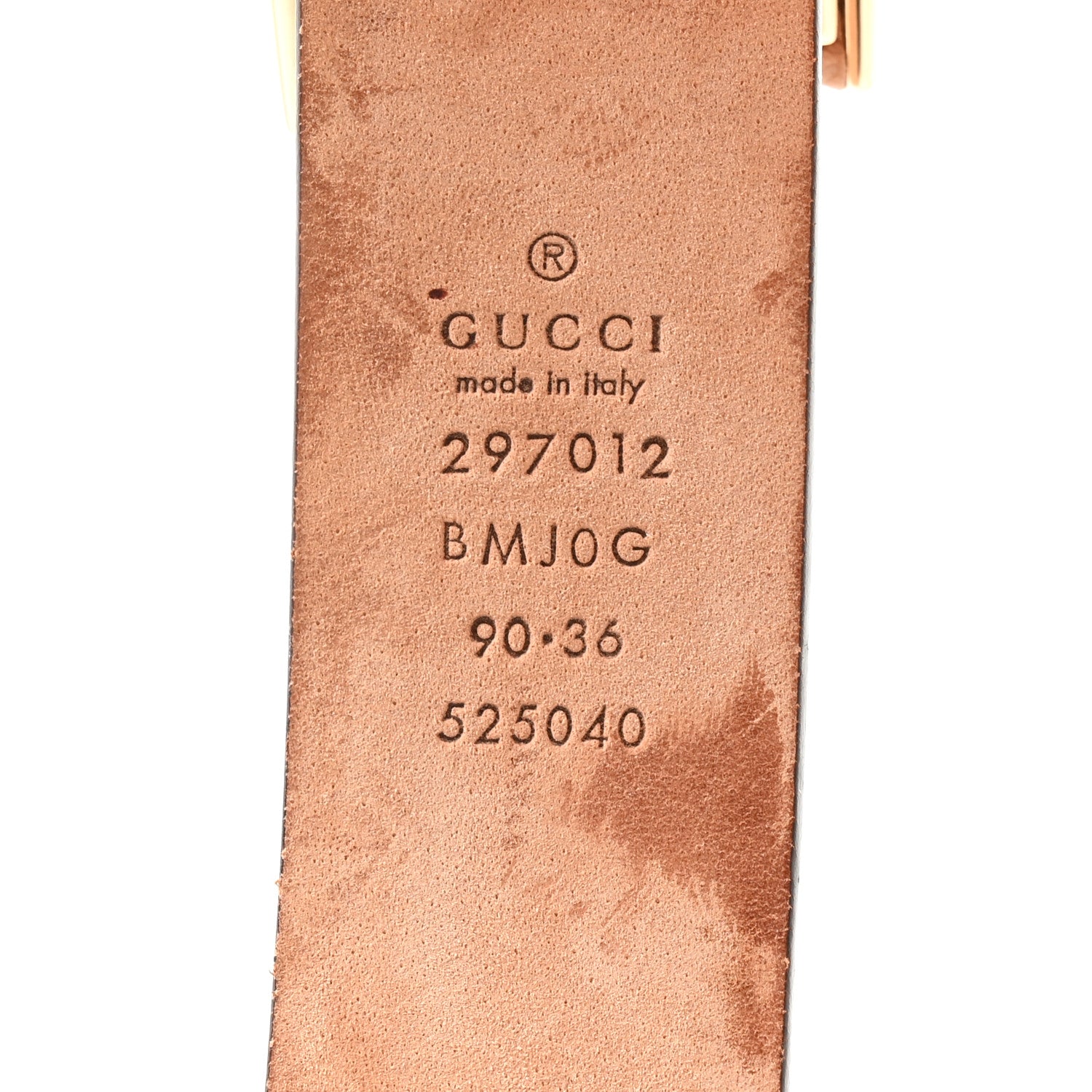 Gucci Microguccissima Calfskin Belt 90 36 Light Brown 5 of 5