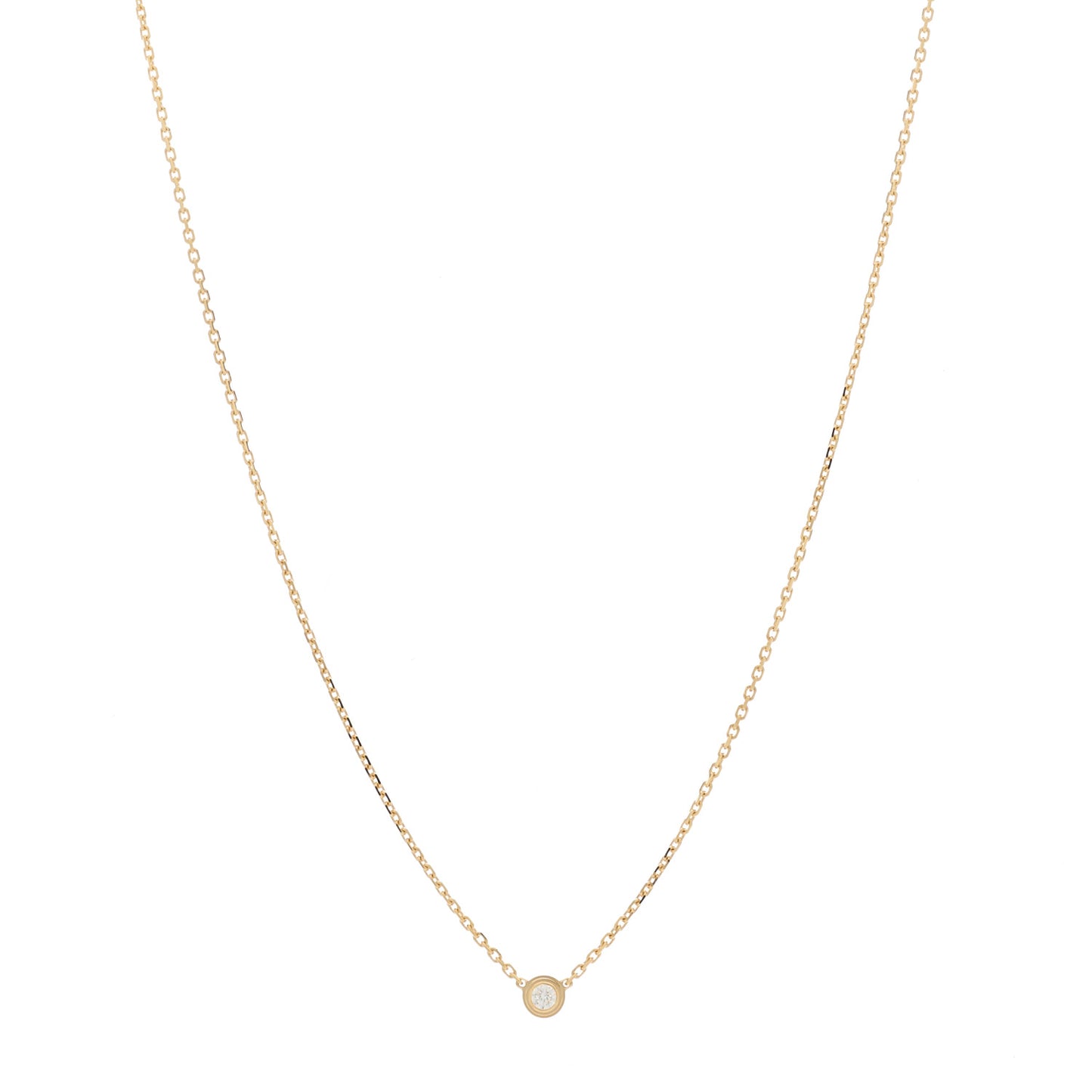 18K Yellow Gold Diamond XS D'Amour Pendant Necklace