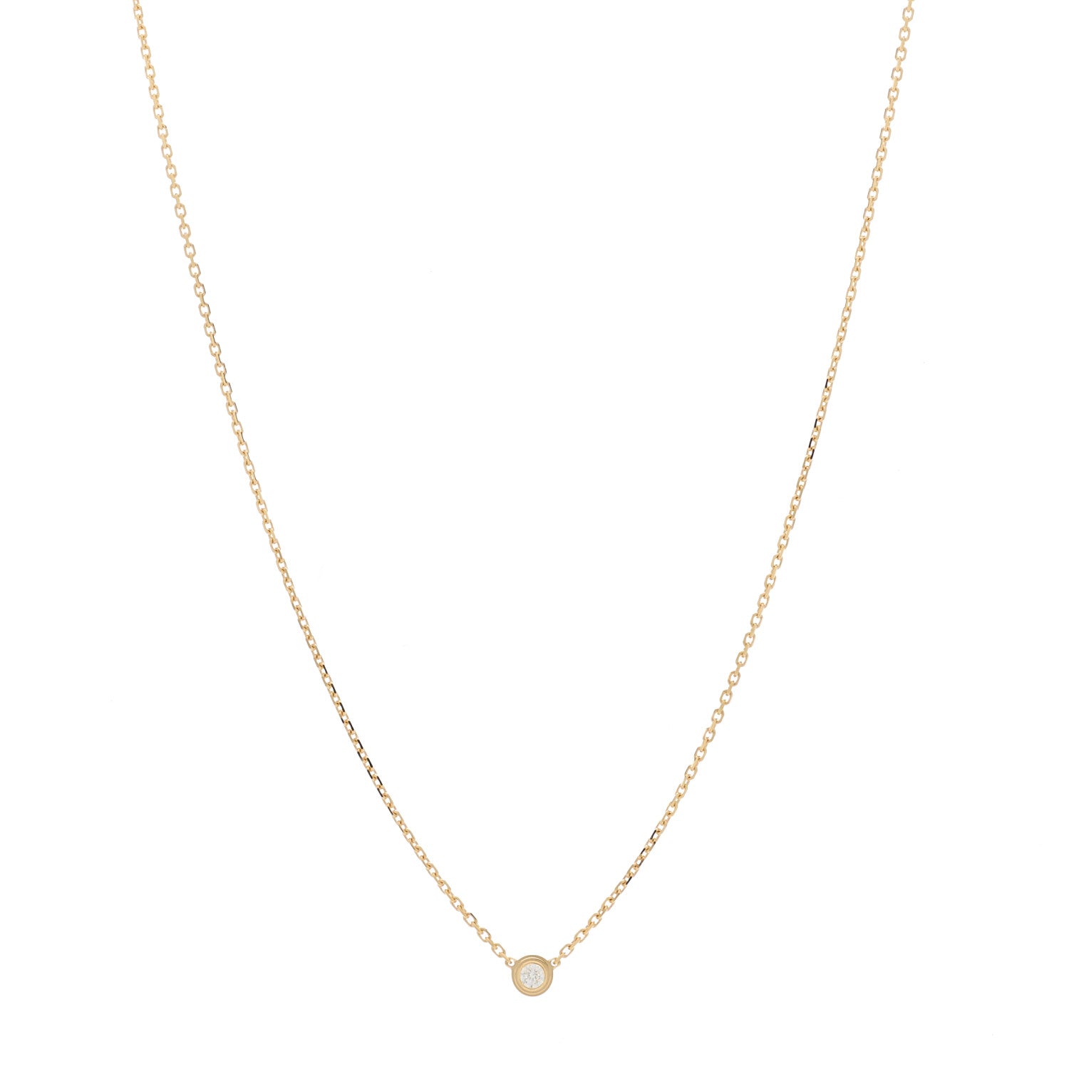 Cartier 18K Yellow Gold Diamond XS D'Amour Pendant Necklace 2 of 6