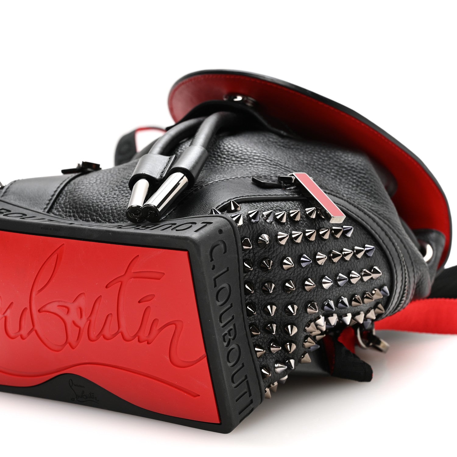 Christian Louboutin Calfskin Spiked Small Explorafunk Backpack Black 10 of 10