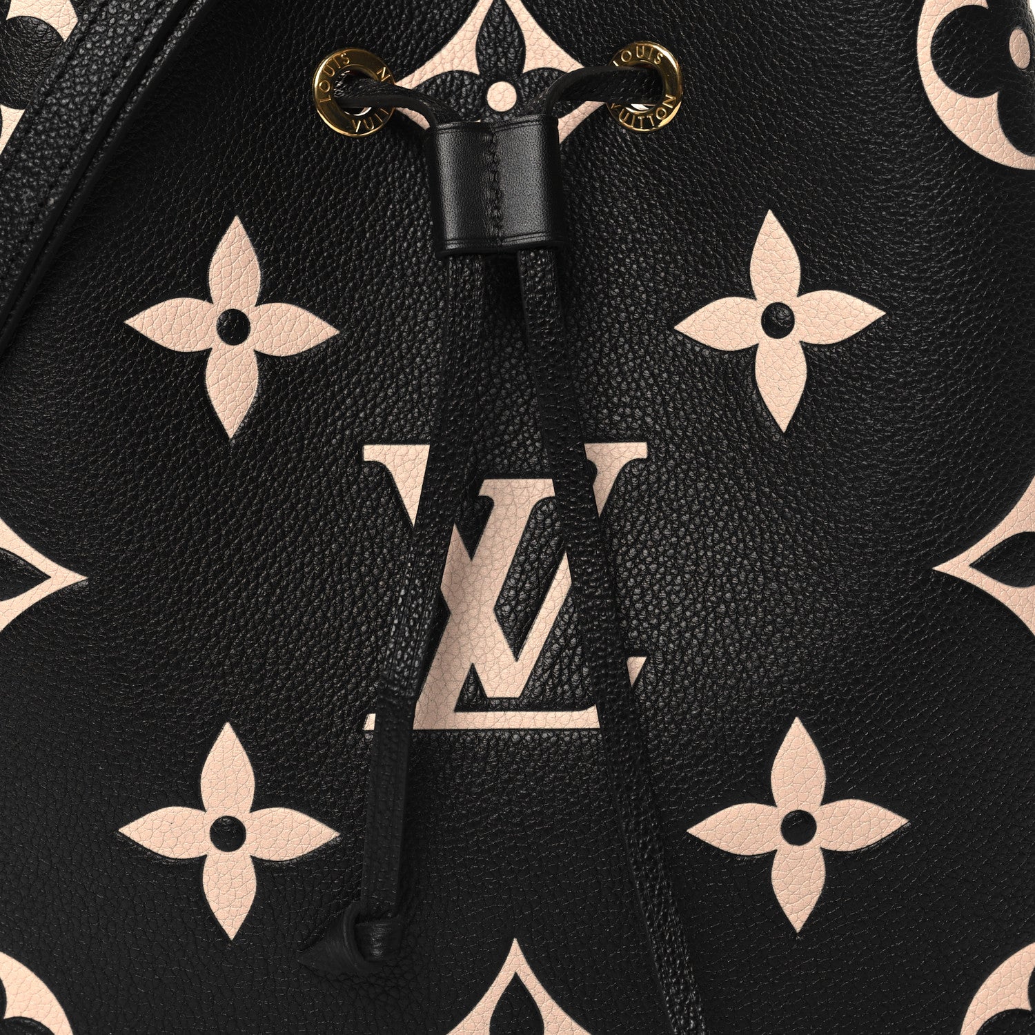 Louis Vuitton Empreinte Monogram Giant Neonoe MM Black Beige 8 of 10