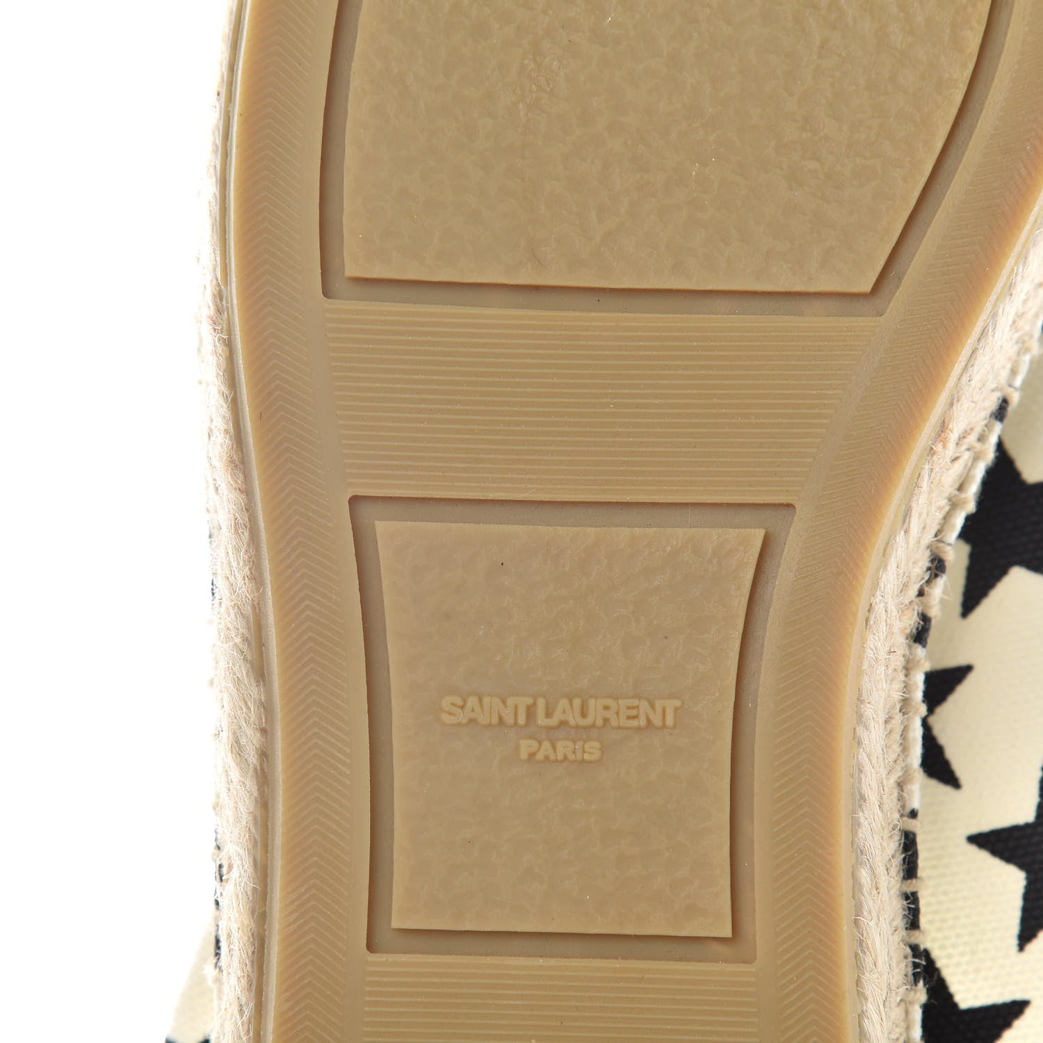 Saint Laurent Canvas Espadrille Stars Sneakers 36.5 Cream Black 9 of 9