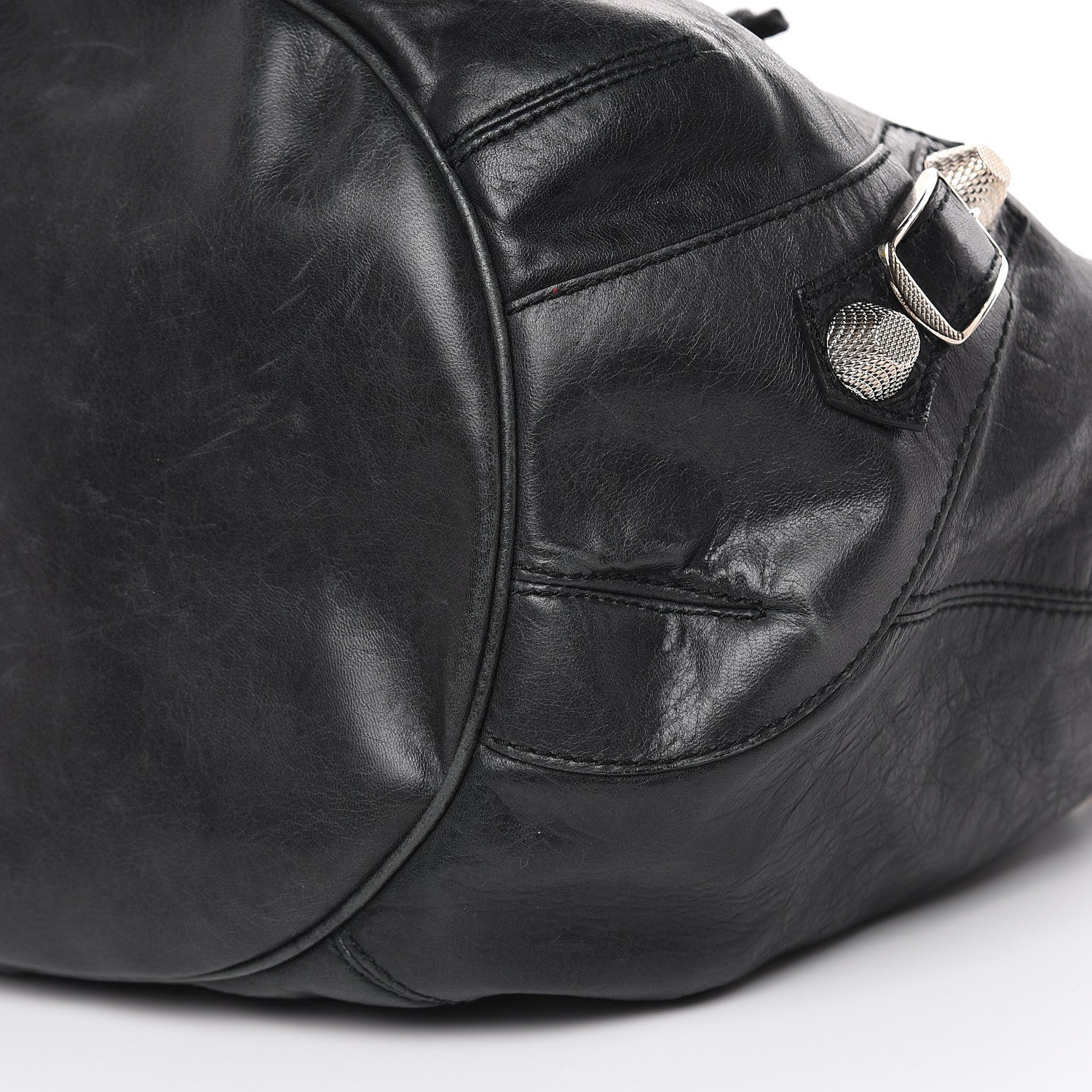 Balenciaga Agneau Giant 21 Silver Hardware Pompon Black 12 of 18