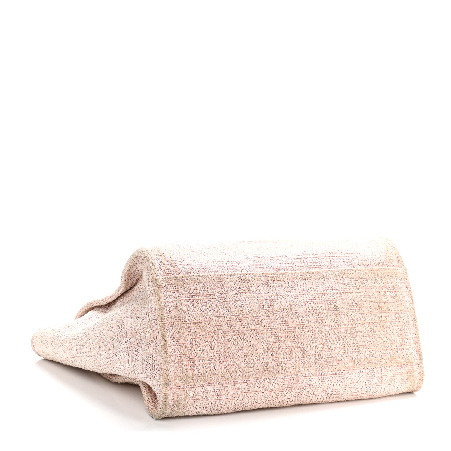Chanel Straw Lurex Medium Deauville Tote Pink 4 of 13
